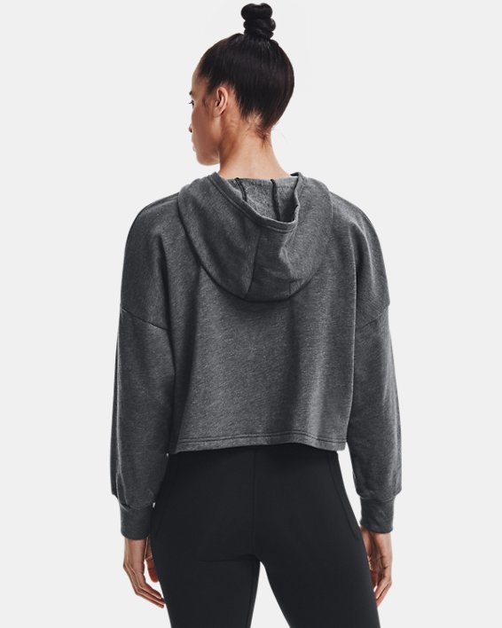 Details about   Under Armour Ladies Taped Fleece Hoodie Soft UA Gym Training Pullover Crop Top 